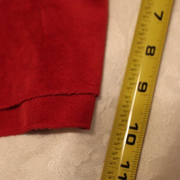 Cass Vibrant Red Velvet Jacket Size Petite Large Hook & Eye Front Closure - Picture 16 of 16